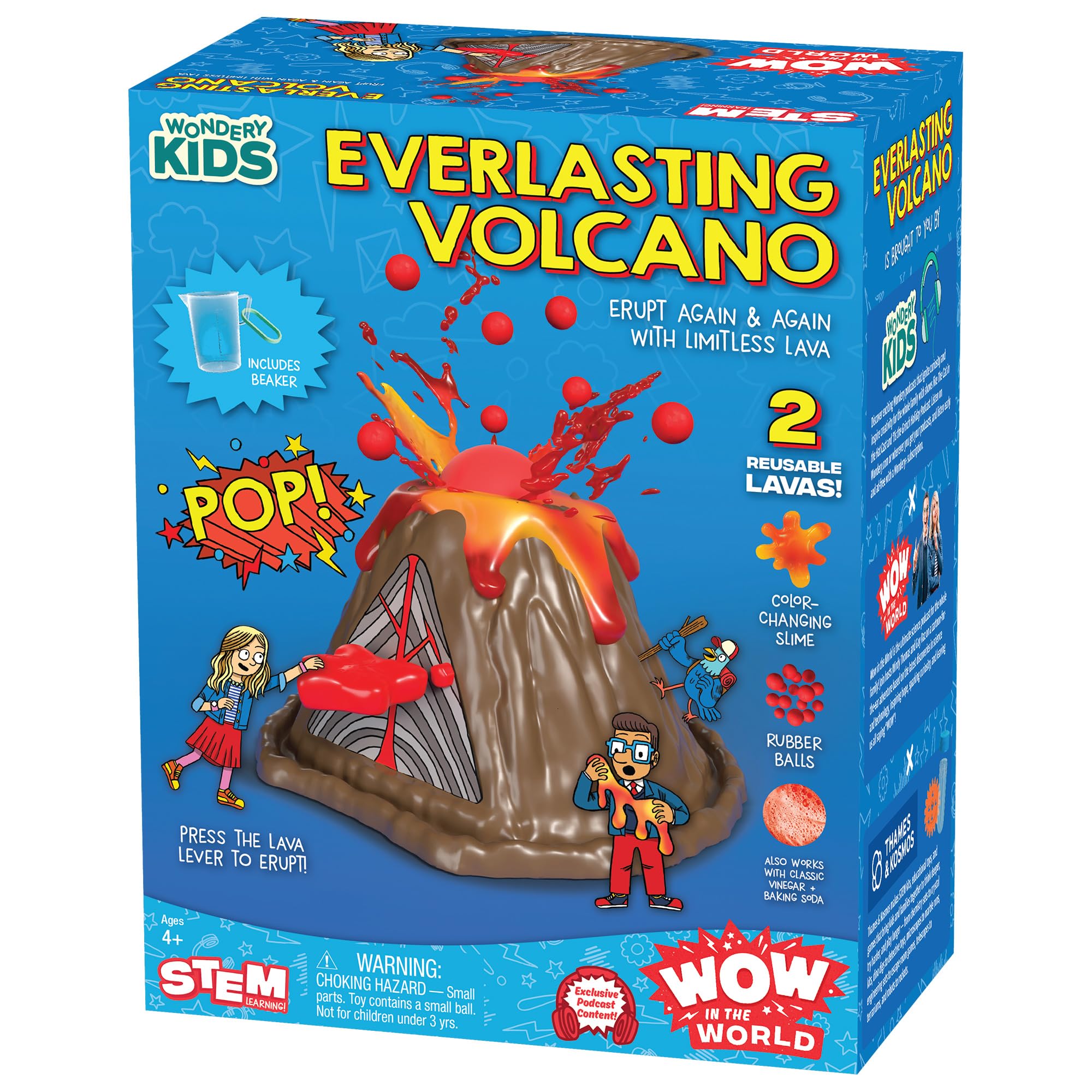 Amazon.com: Wow in The World Everlasting Volcano | Erupt Your